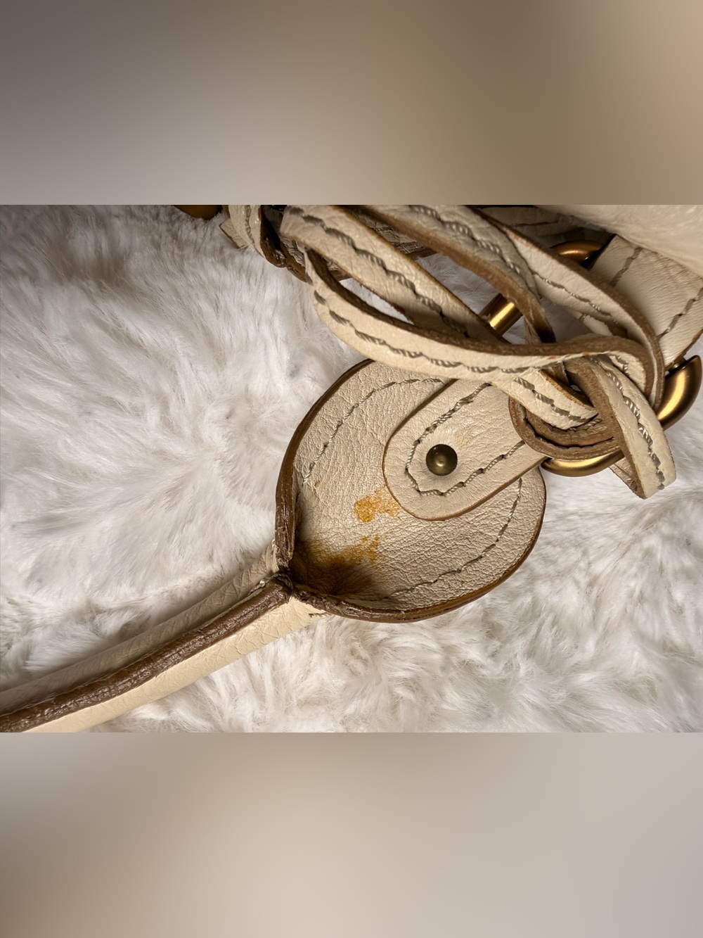 Chloe Cream Leather Padlock Shoulder Bag - Picture 13 of 13